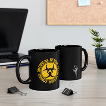 Load image into Gallery viewer, Zombie Outbreak Rescue Team Leader Black Mug 11oz