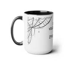 Load image into Gallery viewer, Voodoo Vibes & Spooky Shit Black Accent Coffee Mug, 15oz