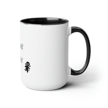 Load image into Gallery viewer, Voodoo Vibes & Spooky Shit Black Accent Coffee Mug, 15oz