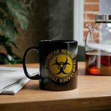 Load image into Gallery viewer, Zombie Outbreak Rescue Team Leader Black Mug 11oz