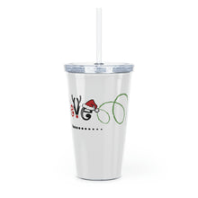 Load image into Gallery viewer, Believe Plastic Tumbler with Straw 20oz