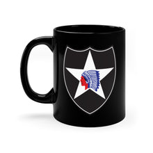 Load image into Gallery viewer, 2nd Infantry Insignia Black Mug 11oz