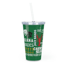 Load image into Gallery viewer, Mardi Gras Feelz (Green) Plastic Tumbler with Straw 20oz