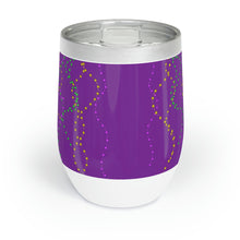 Load image into Gallery viewer, Mardi Gras Mask Chill Wine Tumbler 12oz