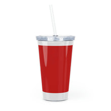 Load image into Gallery viewer, Merry and Bright Plastic Tumbler with Straw 20oz