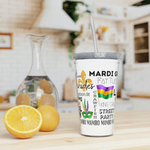 Load image into Gallery viewer, Mardi Gras Feelz Plastic Tumbler with Straw 20oz