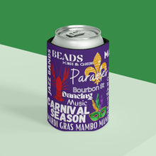 Load image into Gallery viewer, Mardi Gras Feelz (Purple) Can Coozie