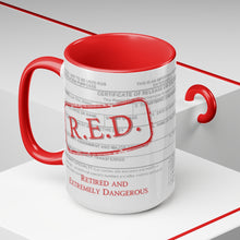 Load image into Gallery viewer, DD214 R.E.D. Red Two-Tone Mugs, 15oz