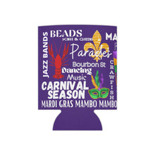 Load image into Gallery viewer, Mardi Gras Feelz (Purple) Can Coozie
