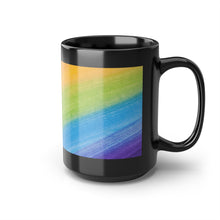 Load image into Gallery viewer, Runnin On Caffeine And Crayons Black Mug, 15oz