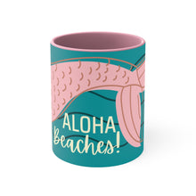 Load image into Gallery viewer, Aloha Beaches! Pink Accent Mug, 11oz