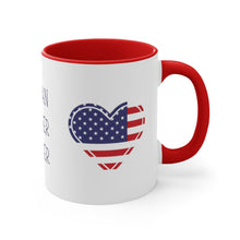 Load image into Gallery viewer, Woman Soldier Mother Red Accent Mug, 11oz
