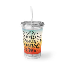 Load image into Gallery viewer, Sunrise, Sunburn, Sunset, Repeat. Suave Acrylic Cup