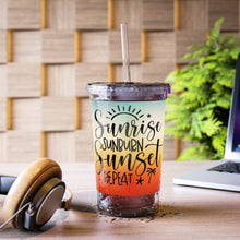 Load image into Gallery viewer, Sunrise, Sunburn, Sunset, Repeat. Suave Acrylic Cup