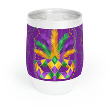 Load image into Gallery viewer, Mardi Gras Mask Chill Wine Tumbler 12oz