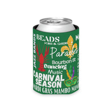 Load image into Gallery viewer, Mardi Gras Feelz (Green) Can Coozie
