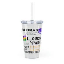 Load image into Gallery viewer, Mardi Gras Feelz Plastic Tumbler with Straw 20oz