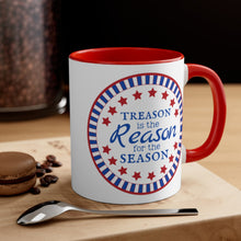 Load image into Gallery viewer, Treason is the Reason Red or Navy Accent Mug, 11oz