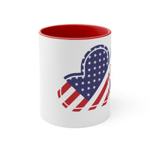 Load image into Gallery viewer, Woman Soldier Mother w/USA heart Accent Coffee Mug, 11oz