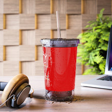 Load image into Gallery viewer, Merry And Bright Red Suave Acrylic Cup 16oz