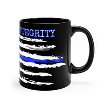 Load image into Gallery viewer, Thin Blue Line Honor & Respect Black Mug 11oz