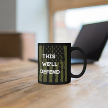 Load image into Gallery viewer, This We'll Defend w/Star Black Mug 11oz