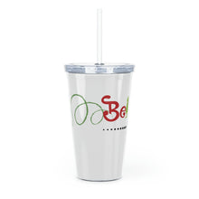 Load image into Gallery viewer, Believe Plastic Tumbler with Straw 20oz
