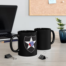 Load image into Gallery viewer, 2nd Infantry Insignia Black Mug 11oz