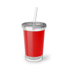 Load image into Gallery viewer, Merry And Bright Red Suave Acrylic Cup 16oz