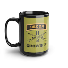 Load image into Gallery viewer, RECON 11B with "Your Name" Black Mug, 15oz