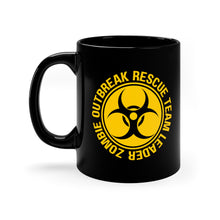 Load image into Gallery viewer, Zombie Outbreak Rescue Team Leader Black Mug 11oz

