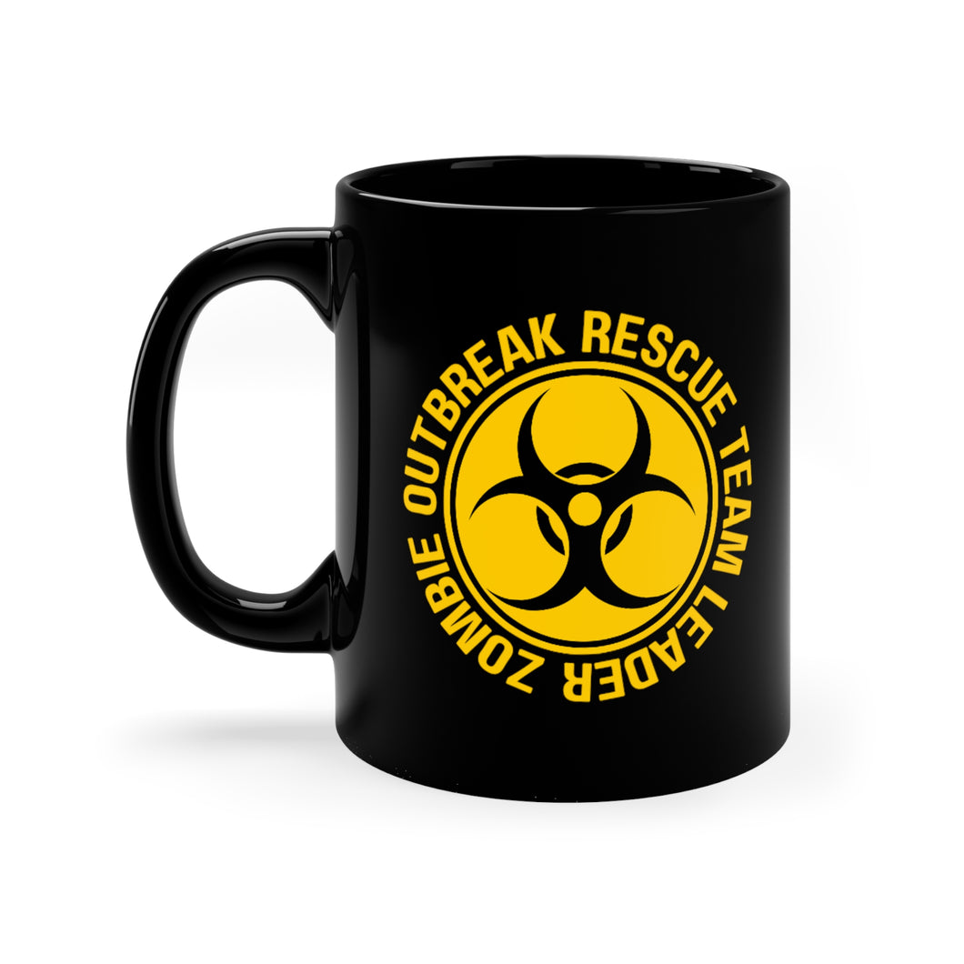 Zombie Outbreak Rescue Team Leader Black Mug 11oz