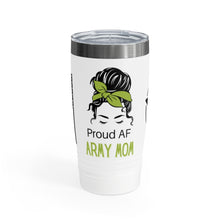 Load image into Gallery viewer, Proud AF Army Mom Ringneck Tumbler, 20oz

