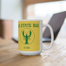 Load image into Gallery viewer, LA State Bug Crawfish (Yellow/Green) Mug 15oz
