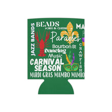 Load image into Gallery viewer, Mardi Gras Feelz (Green) Can Coozie
