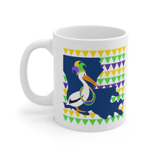 Load image into Gallery viewer, Mardi Gras Party Pelican Mug 11oz
