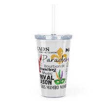 Load image into Gallery viewer, Mardi Gras Feelz Plastic Tumbler with Straw 20oz
