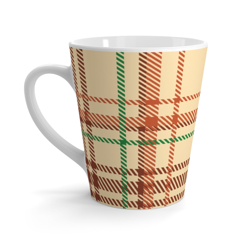 Plaid Latte Mug 12oz