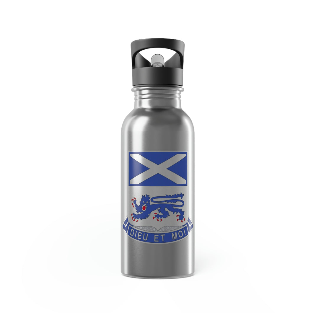 156 Army Crest Stainless Steel Water Bottle With Straw, 20oz
