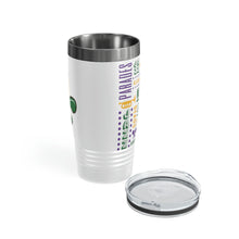 Load image into Gallery viewer, Mardi Gras Fleur-de-lis Ringneck Tumbler, 20oz
