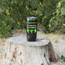 Load image into Gallery viewer, Coffee. The Original Pre-Workout  Black Ringneck Tumbler, 20oz
