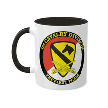 Load image into Gallery viewer, 1st Calvary Black Accent Mugs, 11oz
