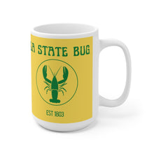 Load image into Gallery viewer, LA State Bug Crawfish (Yellow/Green) Mug 15oz
