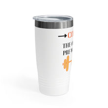 Load image into Gallery viewer, Coffee. The Original Pre-Workout  White Ringneck Tumbler, 20oz
