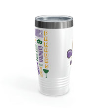 Load image into Gallery viewer, Mardi Gras Fleur-de-lis Ringneck Tumbler, 20oz
